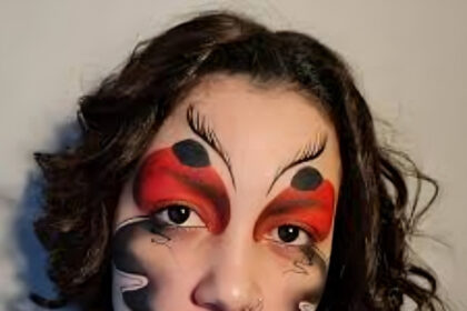 mothman inspuired makeup