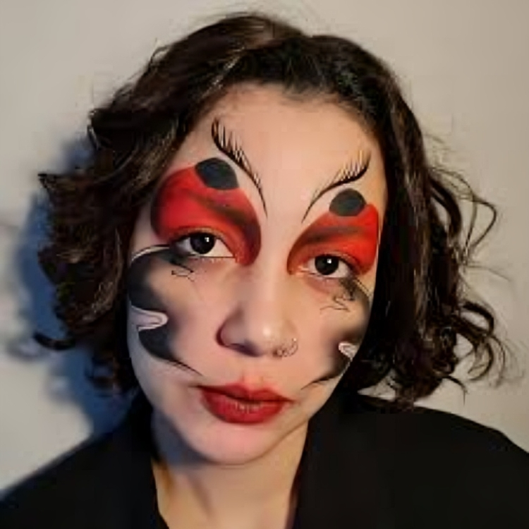 mothman inspuired makeup