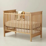 natural wood crib