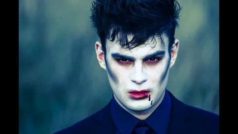 male vampire makeup